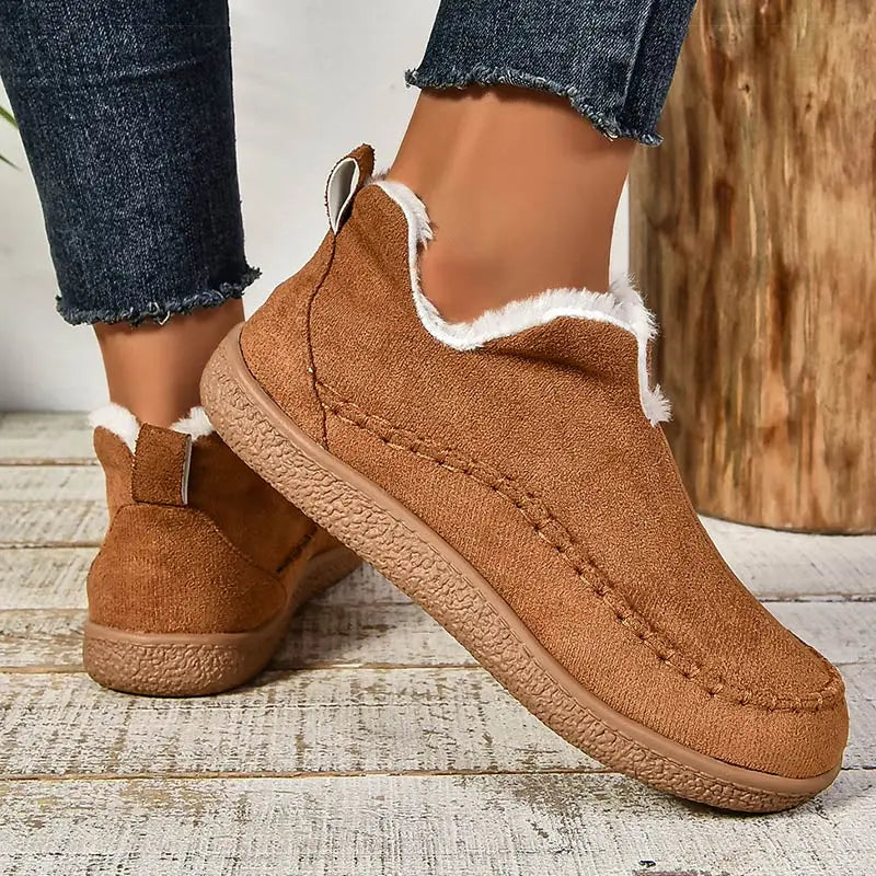 Nadia Flemsworth | Fleece-Lined Slip-On Ankle Boots For Women