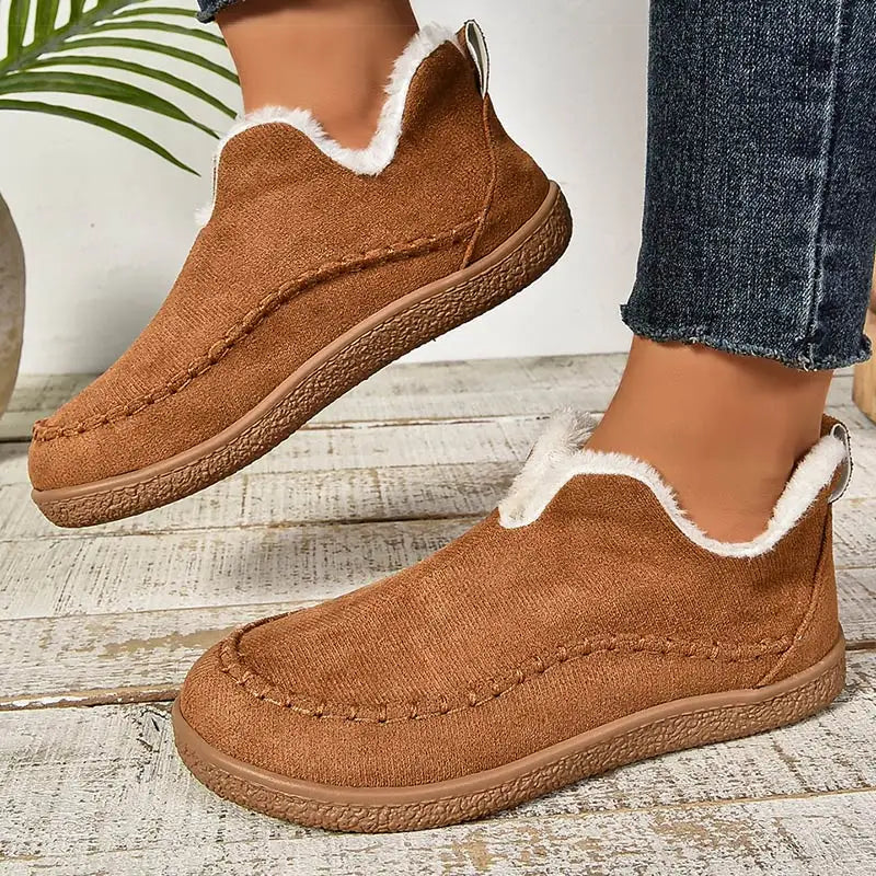 Nadia Flemsworth | Fleece-Lined Slip-On Ankle Boots For Women