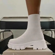 Valeria Montclair | Knitted Sock Ankle Boots For Women