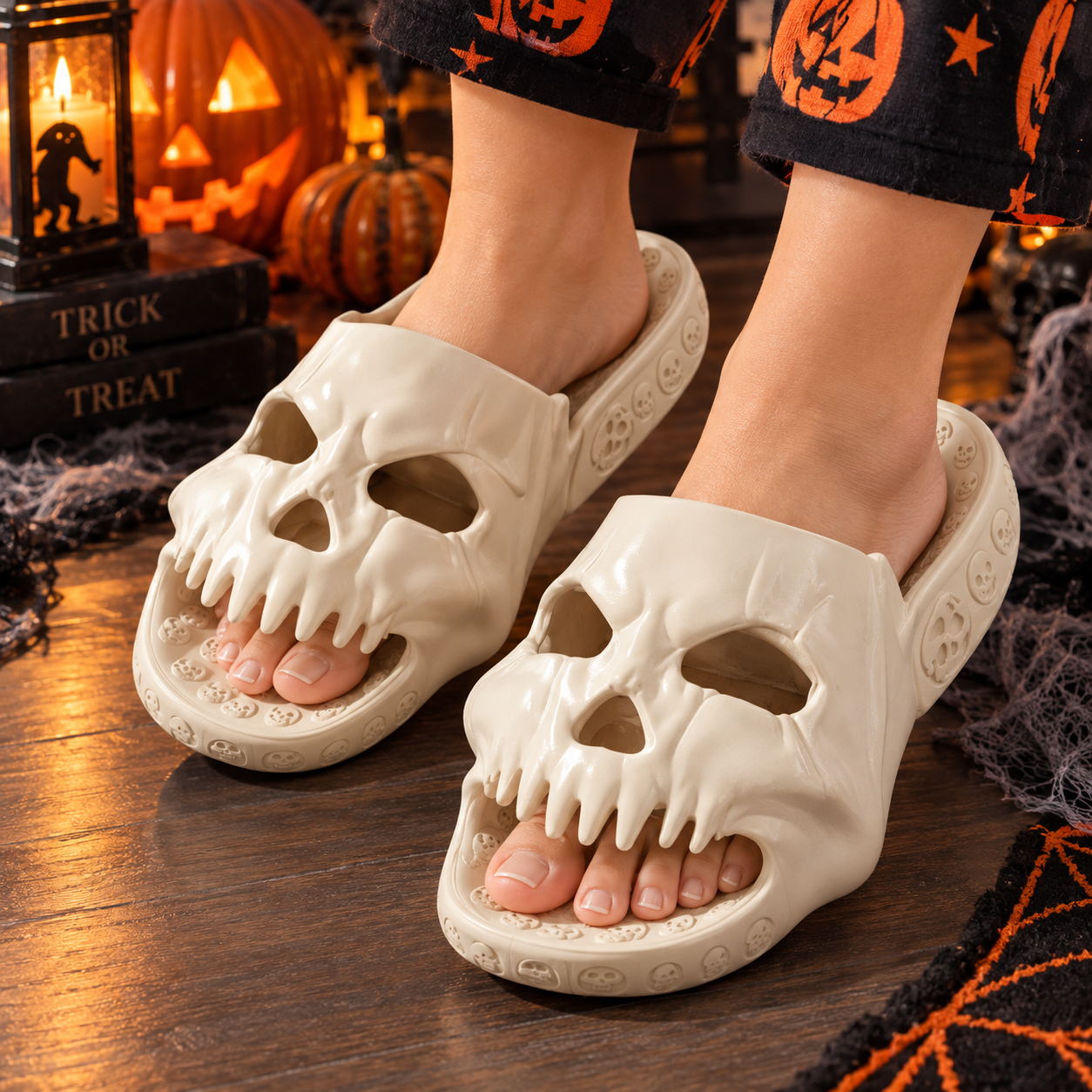 SkeletonCrewSkullHalloweenSlippersForUnisex-model.png