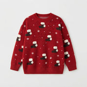 Solène Fairchild | Red Stocking Print Christmas Sweater For Women