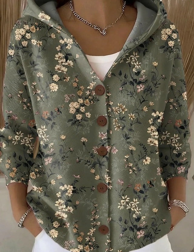 Isabella Moreau | Bohemian Patchwork Hooded Cardigan For Women