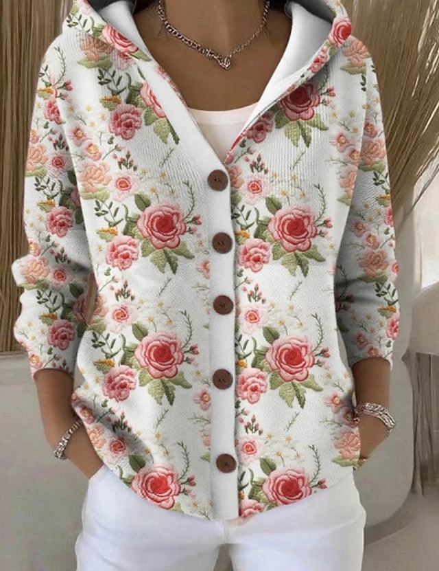 Isabella Moreau | Bohemian Patchwork Hooded Cardigan For Women