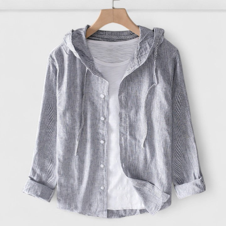 Cristiana Velbourg | Long Sleeve Hooded Blouse in White