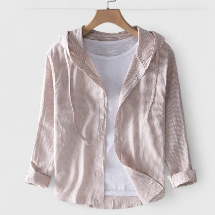 Cristiana Velbourg | Long Sleeve Hooded Blouse in White