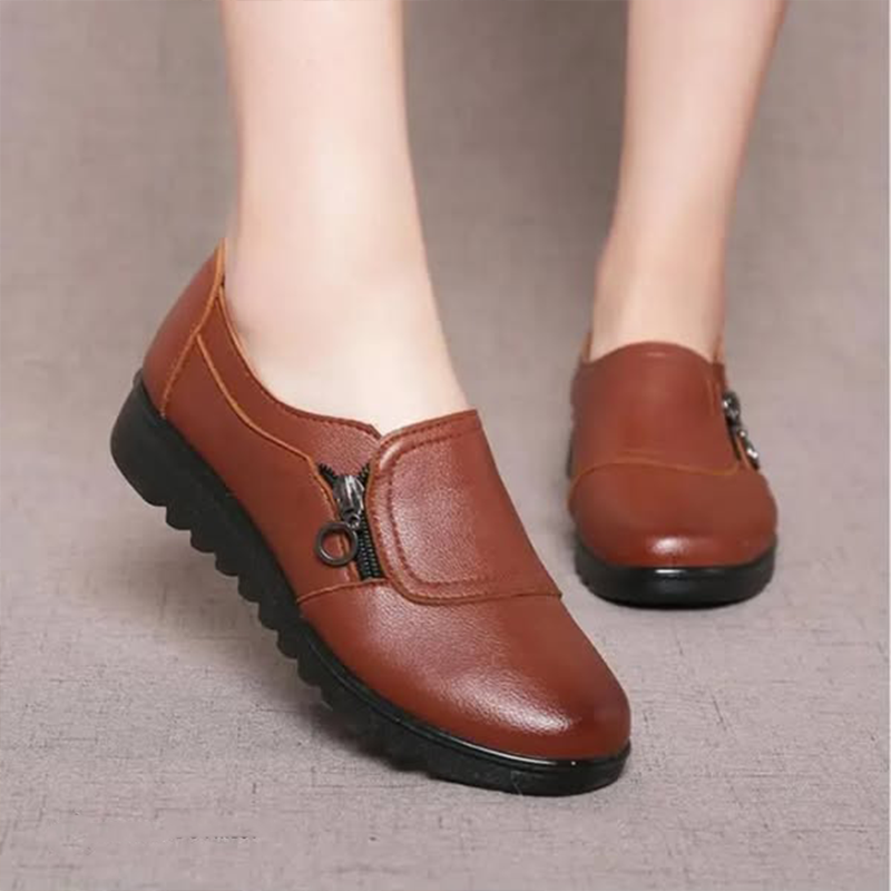 Cordelia Ashbourne | Zip-Detail Orthopedic Loafers For Women