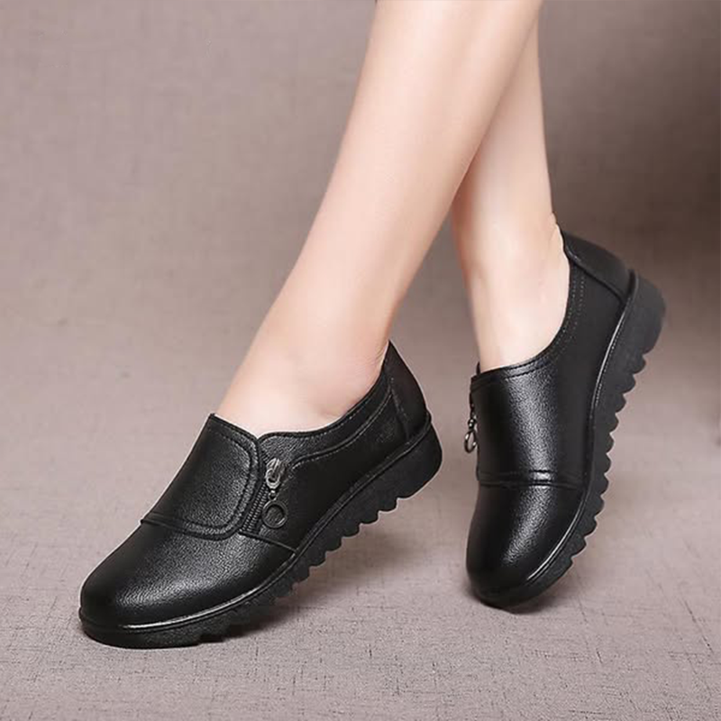 Cordelia Ashbourne | Zip-Detail Orthopedic Loafers For Women