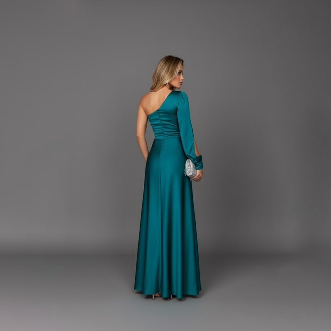 Vivienne Stormonde | One-Shoulder Satin Maxi Dress For Women