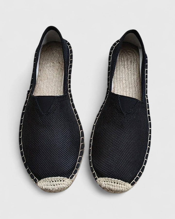 Annette Beausoleil | White Canvas Espadrille Loafers