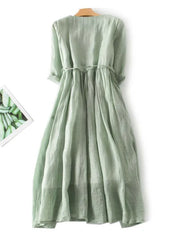 Seraphine Linden | Ruffle Front Maxi Dress For Women