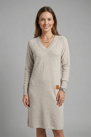 Genevieve Ashworth | Knit Midi Sweater Dress For Women