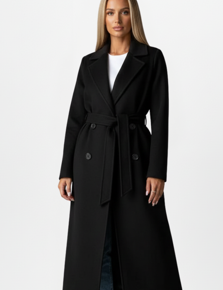 Charlotte Beaumont | Double Breasted Long Coat For Women