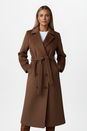 Charlotte Beaumont | Double Breasted Long Coat For Women