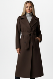 Charlotte Beaumont | Double Breasted Long Coat For Women