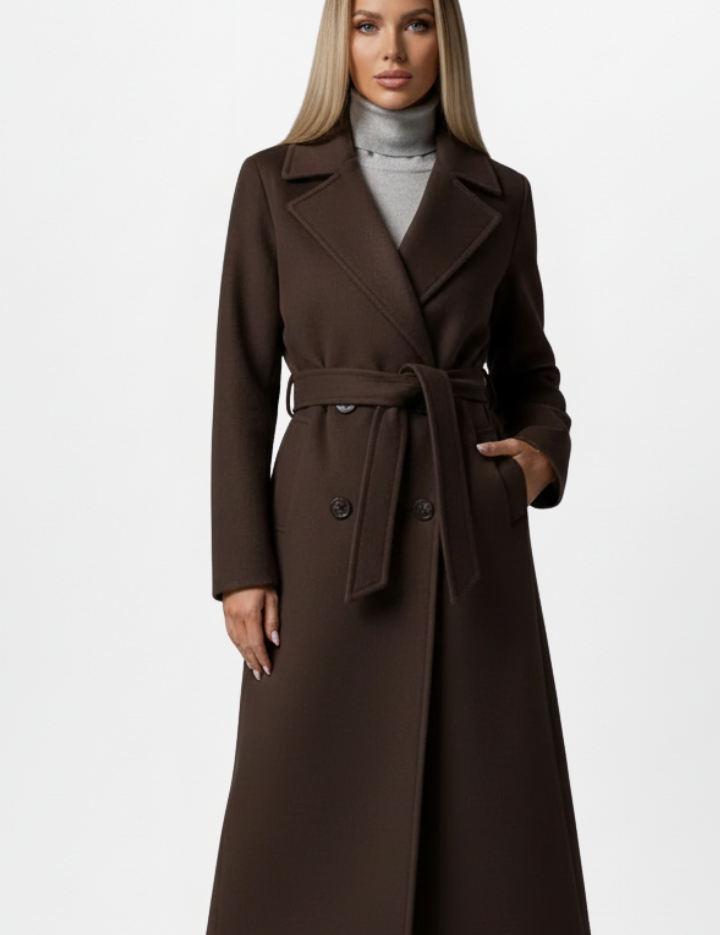 Charlotte Beaumont | Double Breasted Long Coat For Women