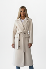 Charlotte Beaumont | Double Breasted Long Coat For Women