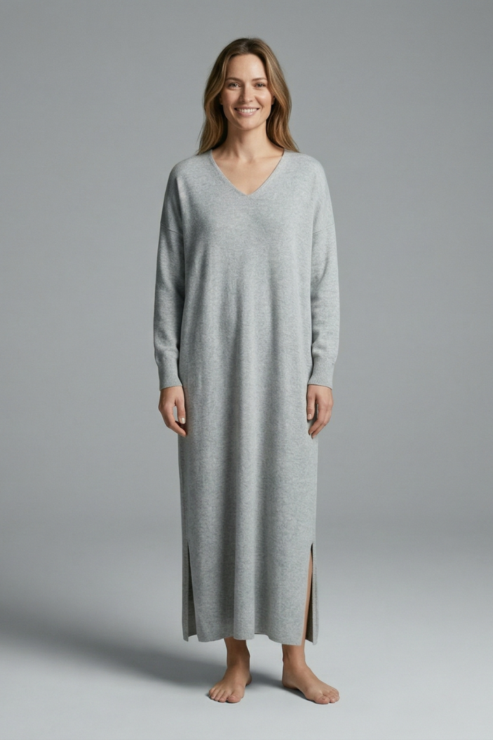 Charlotte Fontaine | Knit Maxi Dress Long Sleeve For Women