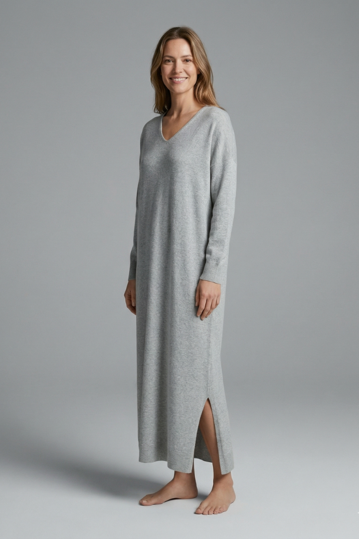 Charlotte Fontaine | Knit Maxi Dress Long Sleeve For Women