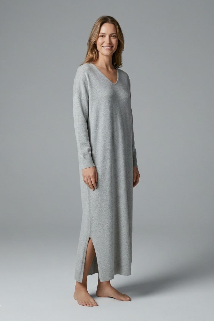 Charlotte Fontaine | Knit Maxi Dress Long Sleeve For Women
