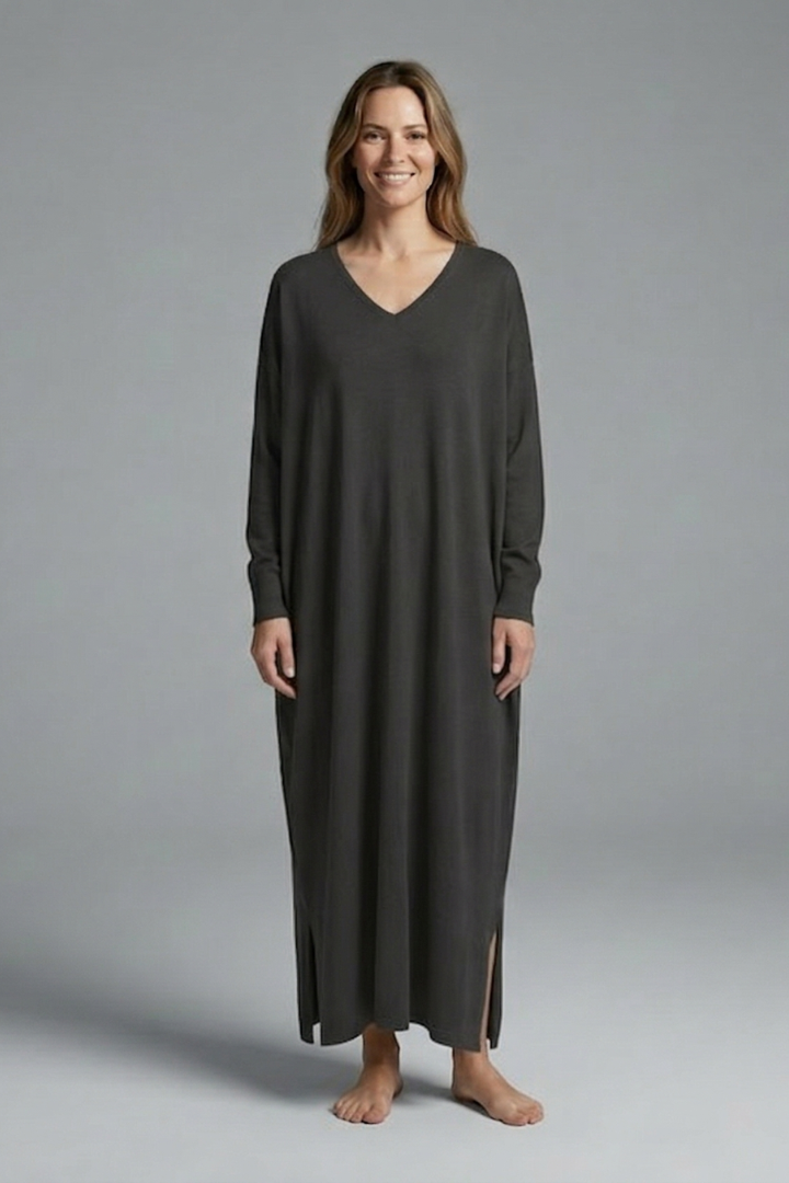 Charlotte Fontaine | Knit Maxi Dress Long Sleeve For Women