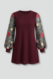 Allegra Montrose | Embroidered Bishop Sleeve Mini Dress For Women