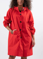 Lucienne Moreau | Long Hooded Rain Jacket For Women