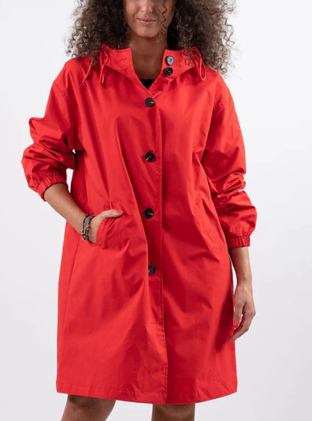 Lucienne Moreau | Long Hooded Rain Jacket For Women