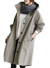 Lucienne Moreau | Long Hooded Rain Jacket For Women