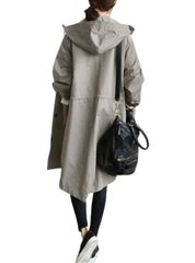 Lucienne Moreau | Long Hooded Rain Jacket For Women
