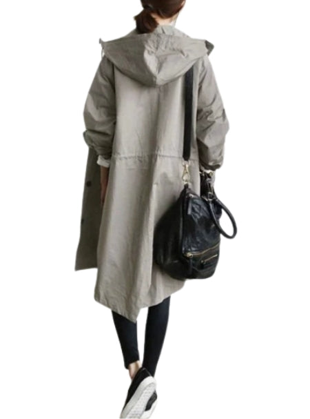 Lucienne Moreau | Long Hooded Rain Jacket For Women