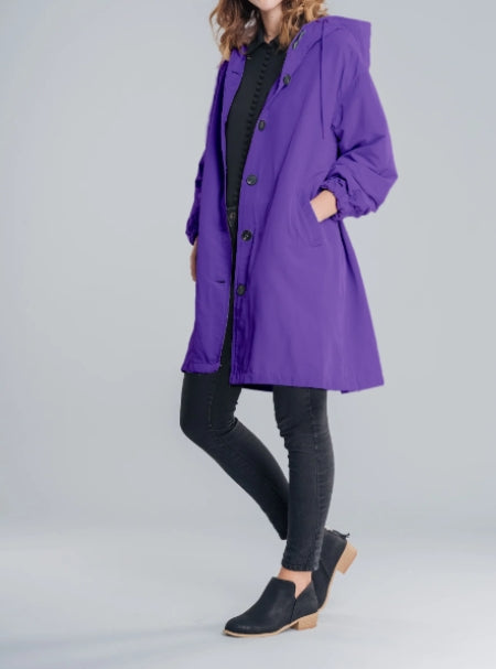Lucienne Moreau | Long Hooded Rain Jacket For Women