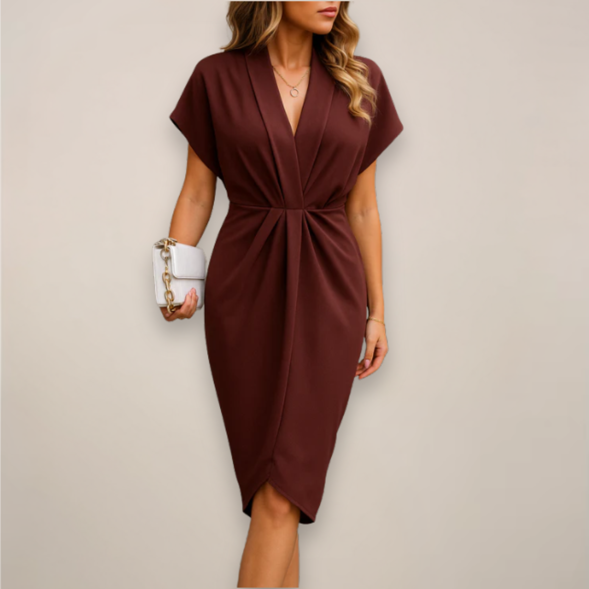 Valentina Moreau | Black Midi Dress For Women