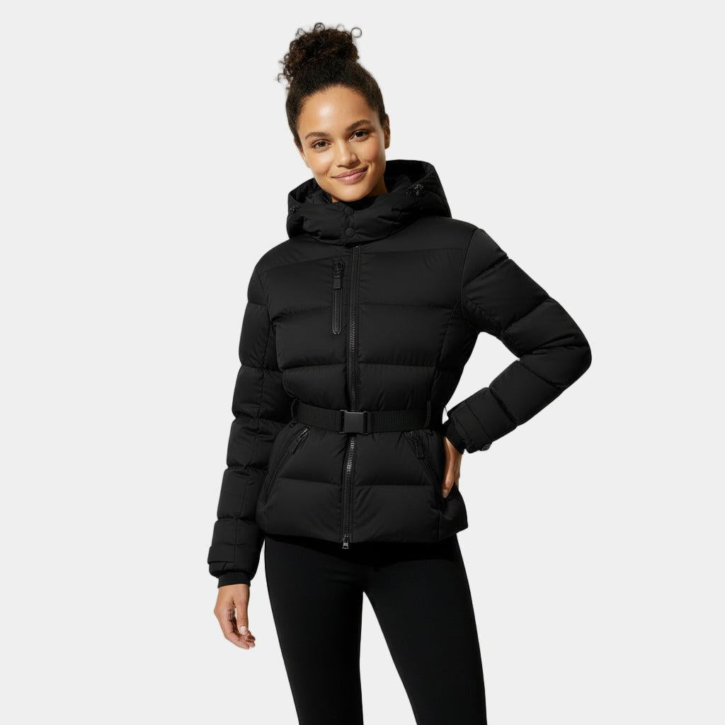 Dakota Fenbury | Hooded Belted Winter Puffer Jacket For Women