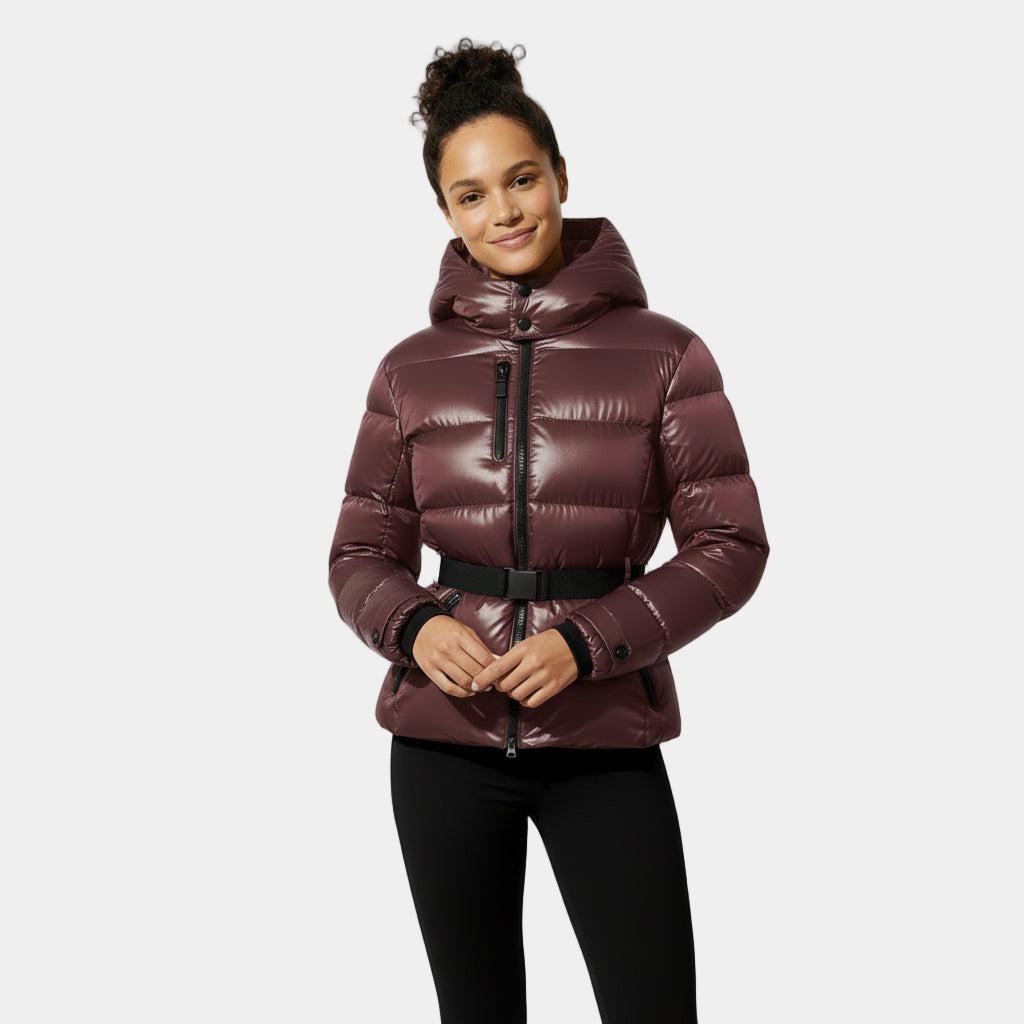 Dakota Fenbury | Hooded Belted Winter Puffer Jacket For Women