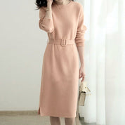 Elena Moretti | Elegant Knit Midi Dress For Women