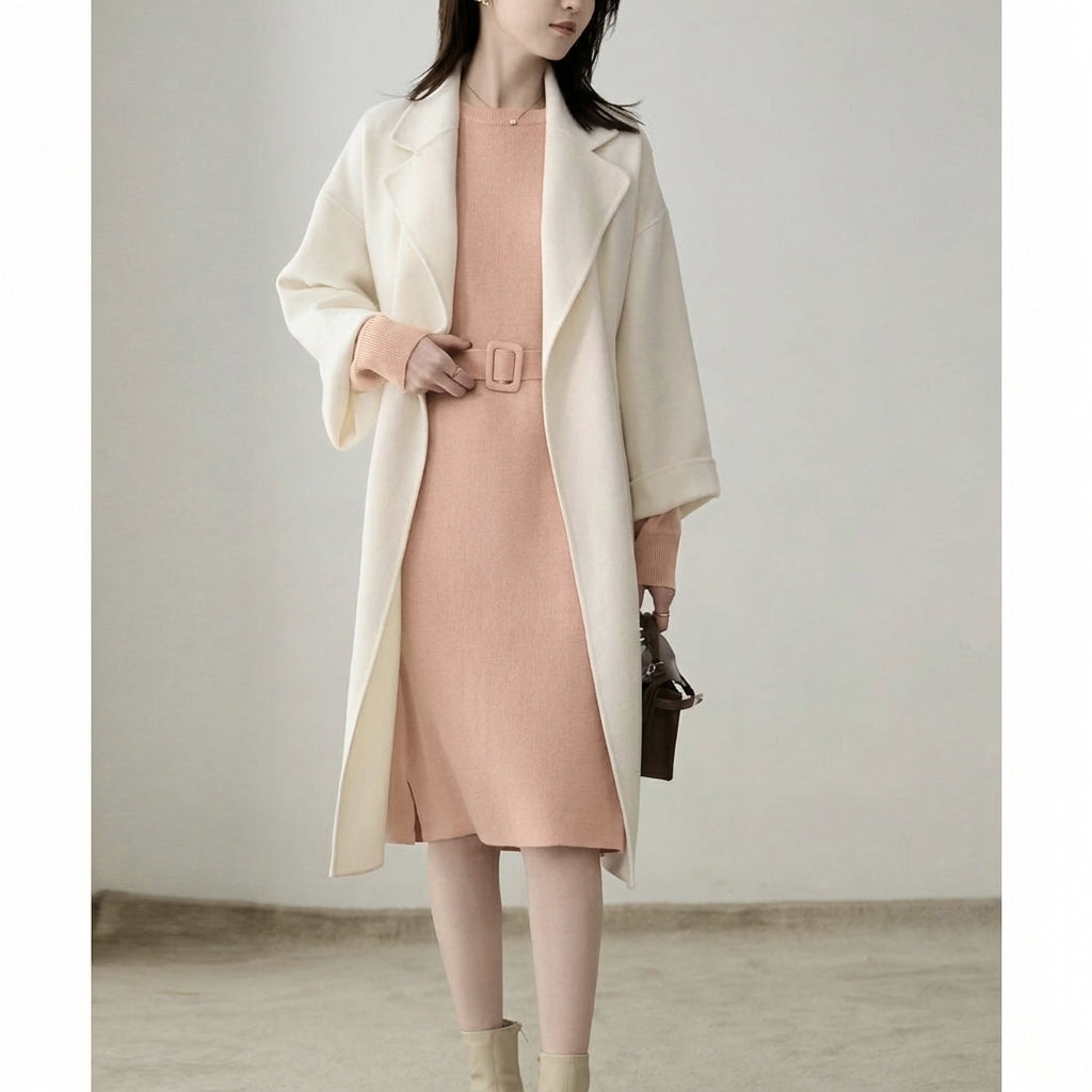 Elena Moretti | Elegant Knit Midi Dress For Women