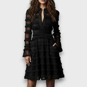 Odile Bellamy | Timeless Fringe-Detail Midi Dress For Women
