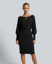 Seraphine Winthrop | Balloon Sleeve Knit Midi Dress For Women