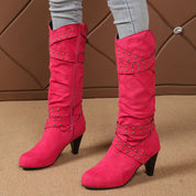 Beatrice Lombard | Rivet Cross-Strap Cowboy Boots For Women