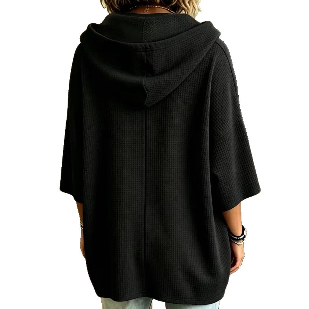 Tara Bellcroft | Waffle-Knit Hooded Sweatshirt For Women