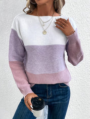 Marisol Beringer | Color-Blocked Sweater With Drop-Shoulder Sleeves