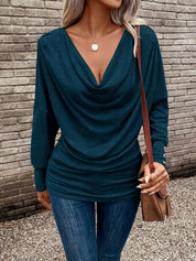 Roxane Chevalier | Cowl Neck Long Sleeve Top For Women