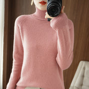 Ottavia Castellon | Turtleneck Ribbed Knit Sweater For Women