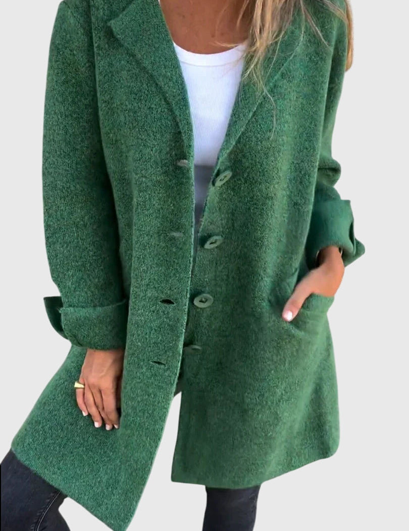 Sophia Harrington | Pink Button-Front Blazer Coat