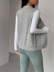 Naomi Chastellain | Buttoned V-Neck Sweater Vest