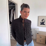 Josephine Villiers | Frog-Button Cropped Jacket For Women