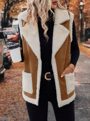 Nathalie Cassin | Shearling-Lined Suede Vest For Women