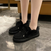 Chiara Bellucci | Fluffy Fur-Trim Moccasin Slippers For Women
