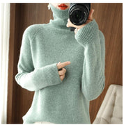 Ottavia Castellon | Turtleneck Ribbed Knit Sweater For Women