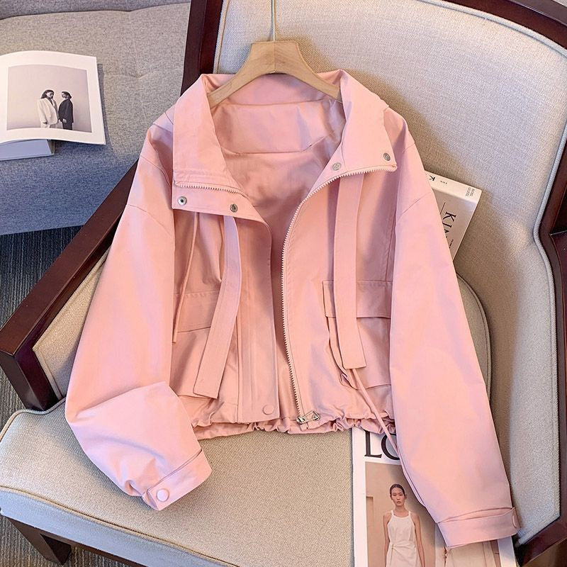 Amandine Lefebvre | Cropped Work Jacket With Drawstring Waist For Women